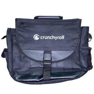 RARE Crunchyroll Laptop Messenger Black Bag Promotional Limited Edition 2014